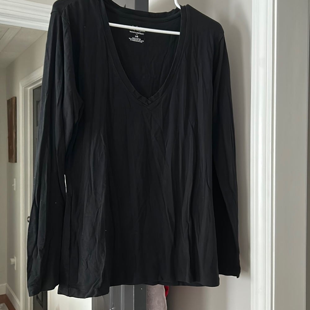 Black banana republic long sleeve top